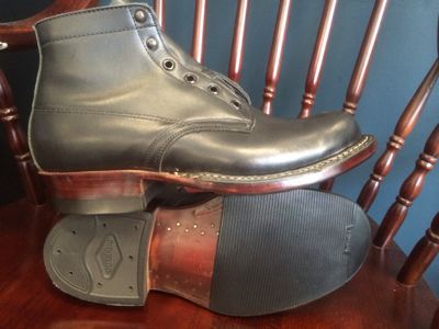 White’s セミドレスのVibramハーフラバー補強｜修理事例