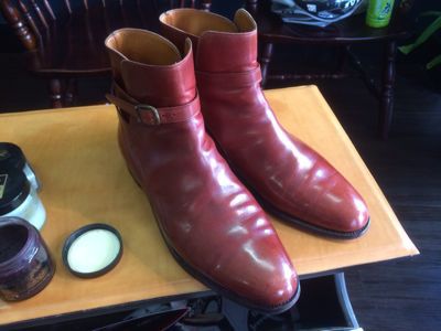 Crockett & Jones 革靴の磨き直し｜靴磨き事例