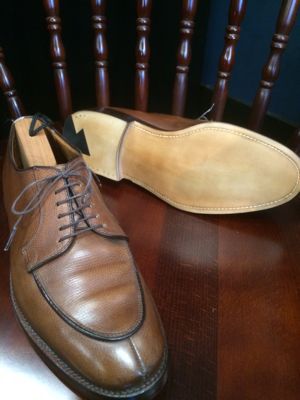 ALDEN 2足のレザーオールソール・シャンク交換｜修理事例