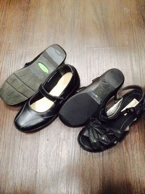 レディースシューズのかかと・靴底修理｜修理事例