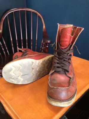 RED WING アイリッシュセッターのオールソール交換前｜修理事例