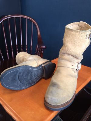 RED WING エンジニアブーツのオールソール交換前①｜修理事例