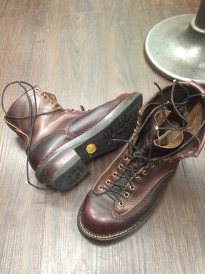 安藤製靴 NEROのVibram 430かかと交換・コバ仕上げ｜修理事例
