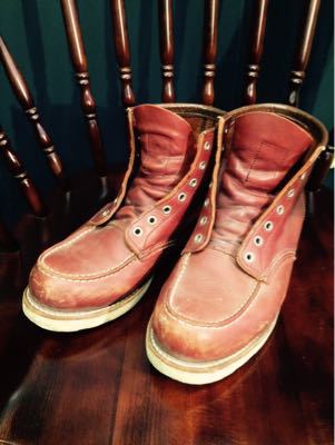 RED WING アイリッシュセッターの靴磨き その1｜修理事例