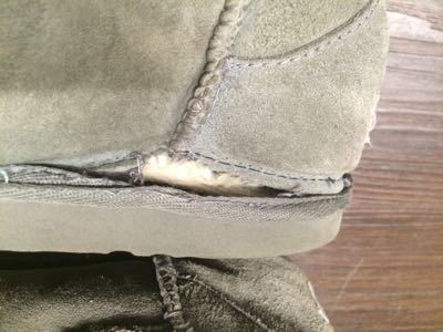 UGG ムートンブーツの縫い目破れ補修｜修理事例