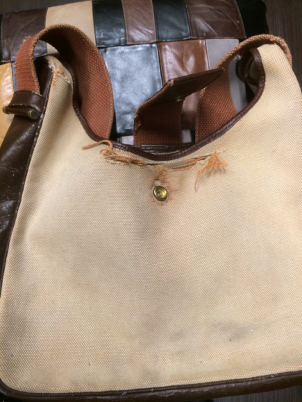 OLD HERMES ショルダーバッグの破れ補修 2