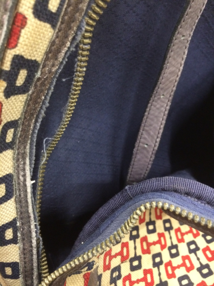 OLD GUCCI 大型バッグのファスナー交換 2