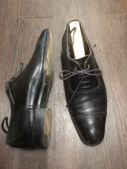 CHEANEY Vibramヒール交換と革の保湿 2