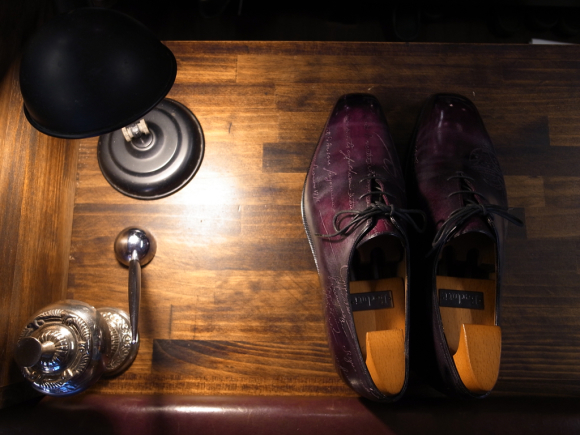 Berluti レザーソールのつま先補修 2
