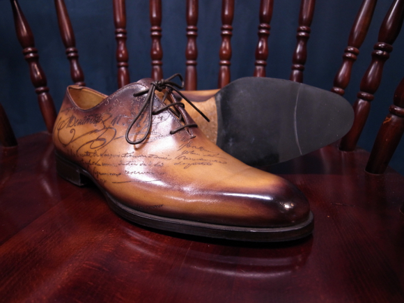 Berluti ソールのつま先をラバーで補修 2