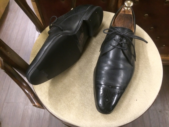 ハーフラバー施工済み靴の張り替え 5