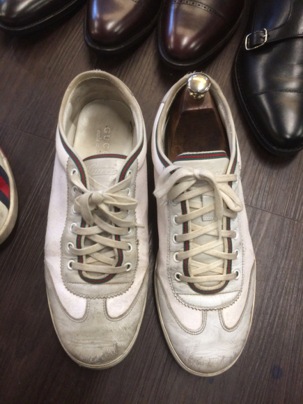 GUCCI グッチ スニーカー 白いスニーカーのお手入れは、、、 2