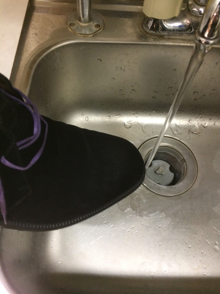 スウェード靴の撥水加工 3