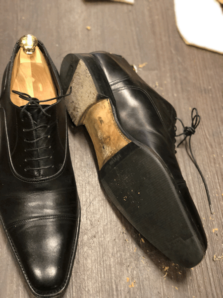 SANTONI(サントーニ)ハーフラバーソール→ビンテージスチールに交換 1