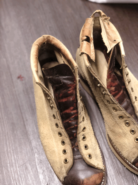 Chippewa チペワ ワークブーツ 履き口レザー張替え・オールソール修理 1
