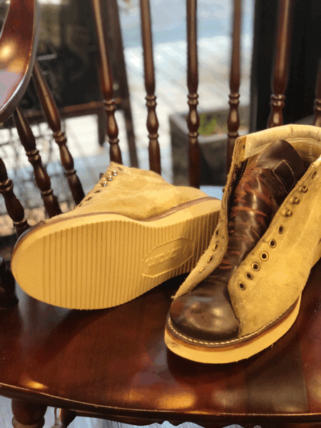 Chippewa チペワ ワークブーツ 履き口レザー張替え・オールソール修理 2