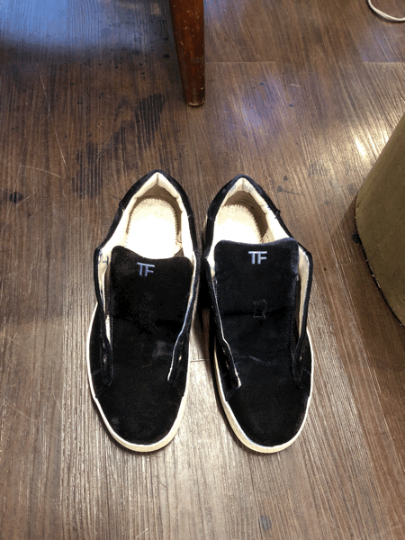 TOMFORD トムフォード ベルベットスニーカー 染色 2