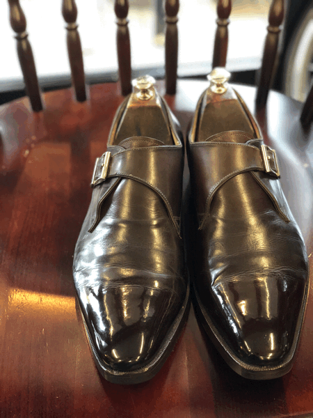 SANTONI サントーニ オールソール修理 シミ抜きクリーニング 中底交換 5