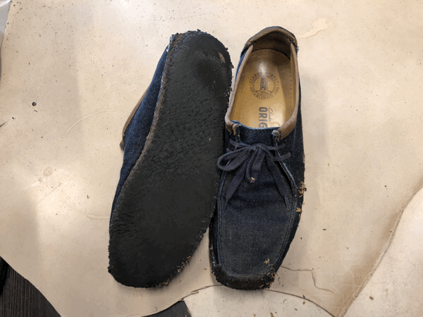 Clarks クラークス デニムナタリー ソール修理 1