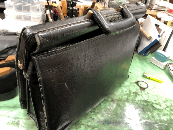 ダレスバッグ 型崩れ補強 修理 1