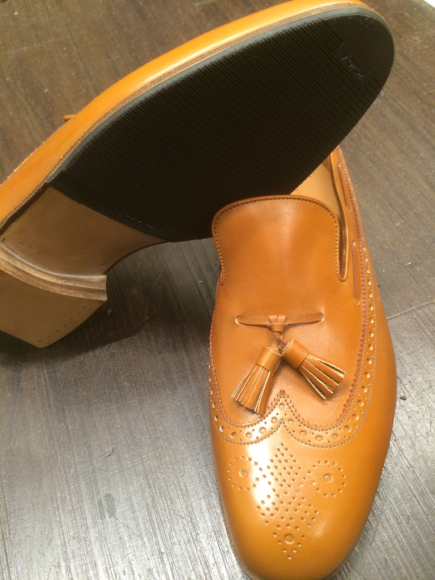 Sergio Rossi・GUCCI レザーソールのつま先修理 4