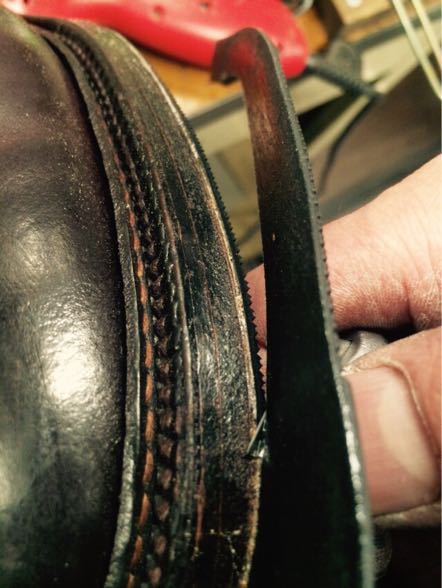 ALDEN チャッカブーツのハーフラバーソール補強 6
