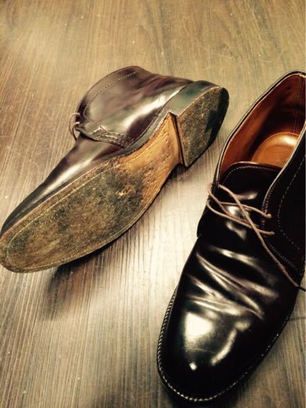 ALDEN チャッカブーツのハーフラバーソール補強 9