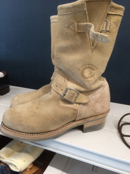 CHIPPEWA エンジニアブーツのヒールカップ・靴底交換 4