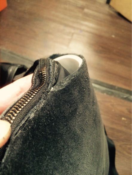 Y-3 レザーショルダーバッグの破れ補修 5
