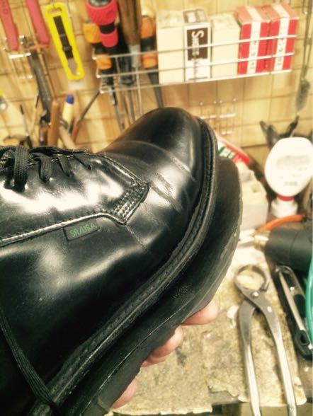 ポストマンシューズをVibram #4014でオールソール交換 13