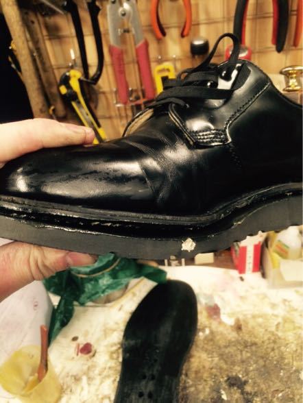 ポストマンシューズをVibram #4014でオールソール交換 14