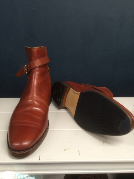 Crockett & Jones オールソール交換・つま先傷補修 2