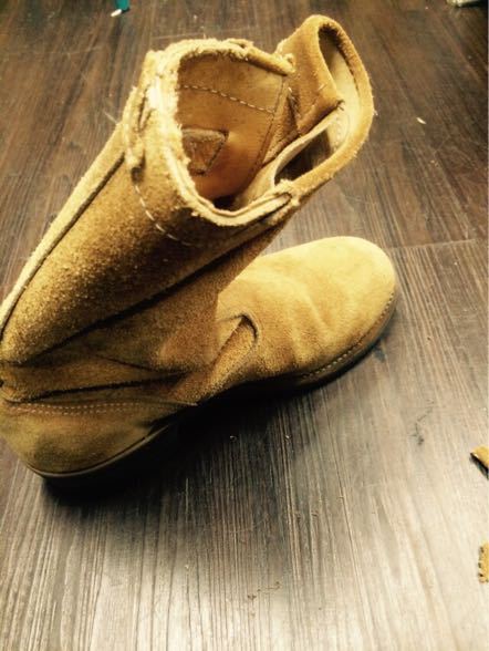 Chippewa エンジニアブーツの修理・染め直し 2