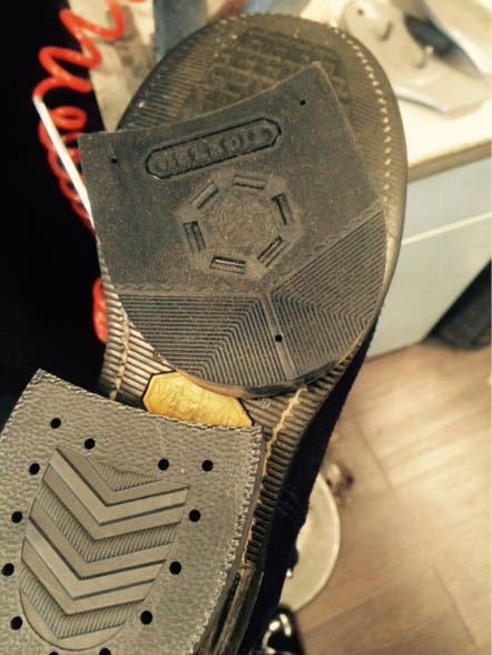 Chippewa エンジニアブーツの修理・染め直し 11