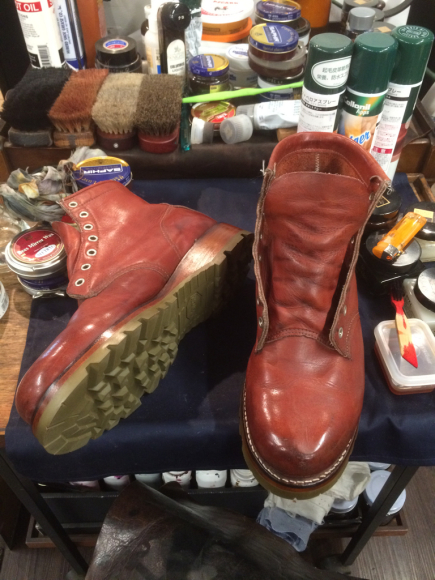 CHIPPEWA ブーツをVibramシエラソールへ交換 2