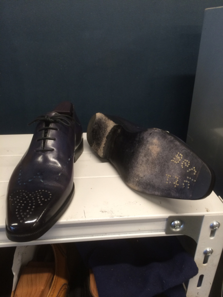 Berluti 革靴のつま先ゴム補強 2